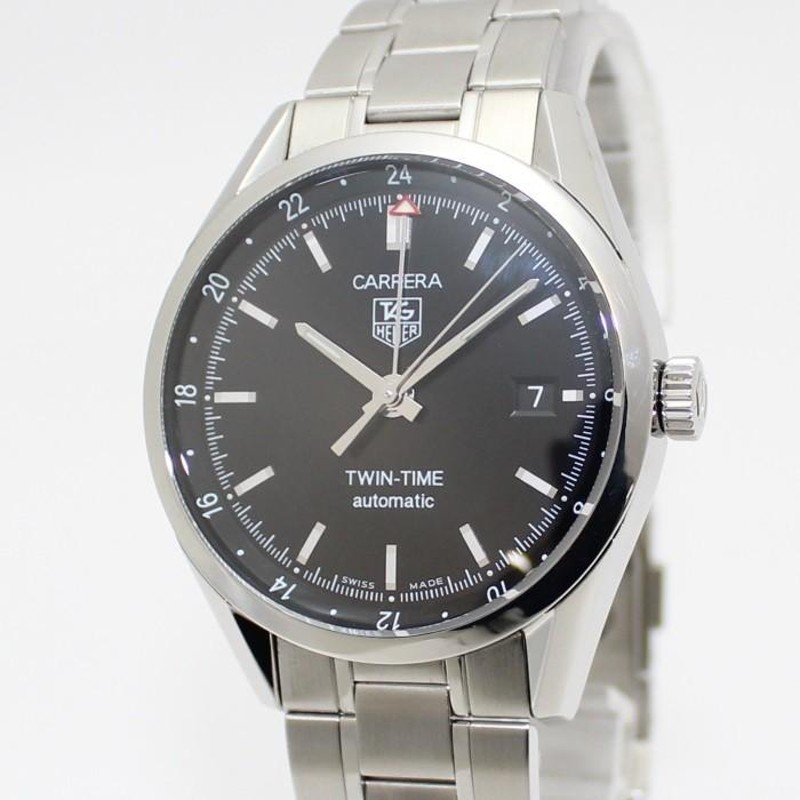 中古】タグホイヤー カレラ ツインタイム GMT 自動巻き SS シルバー/ブラック WV2115 BA0787 | LINEブランドカタログ