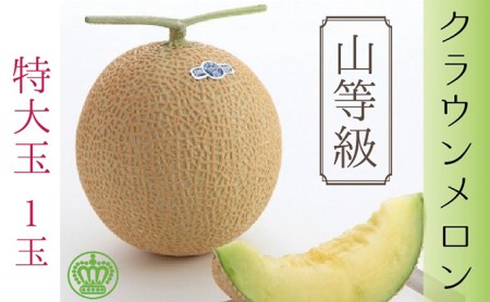 クラウンメロン　山　特大玉（約1.6kg～2.0kg）×1玉