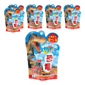 Gakken 學研 兒童沐浴球 恐龍 款式隨機 附A4恐龍圖鑑  90g  6個