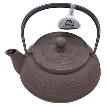 IWACHU 岩鑄 5型急須銀杏附濾網 650ml 日本製造  咖啡色  1個