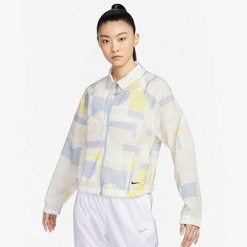 S.G NIKE sportswear FJ7711-133 米藍黃 女款 梭織 防風 印花 翻領 小鉤 夾克 外套