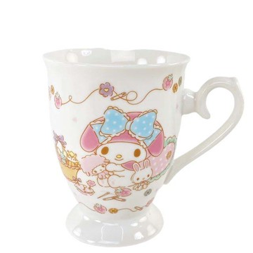 【震撼精品百貨】My Melody_美樂蒂~日本SANRIO三麗鷗 美樂蒂 單耳陶瓷茶杯 300ml*87590