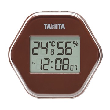 TANITA 塔尼達 溫濕度電子時鐘  咖啡色