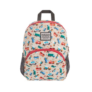 【HUGGER】幼童背包 小汽車 (B5尺寸/幼兒園/輕量童趣/小孩兒防潑水減壓/肩帶包包/可裝三色碗/B5書本)