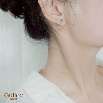 【Gulicc】簡約線條 蝴蝶結 耳環