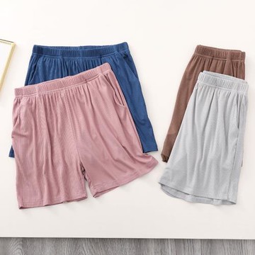 莫代爾睡褲女夏短褲薄款休閑寬松三分褲大碼運動家居褲簡約可外穿