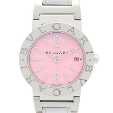BVLGARI 寶格麗 粉色錶盤 不鏽鋼 BVLGARI BVLGARI 腕錶 BBL26S 【二手名牌BRAND OFF】