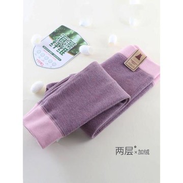 兒童德絨保暖褲雙層加絨加厚內穿外穿冬季女童寶寶女孩海藻棉毛褲