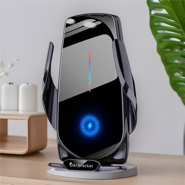 15W無線充支架汽車手機車載用360度旋轉出風口導航電動感應