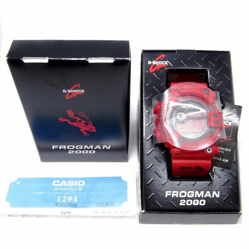 未使用 G-SHOCK Gショック DW-8200NT-4JR FROGMAN 2000 赤蛙 1000本 限定 フロッグマン シリアル入り レッド  赤 電池切れ CASIOカシオ 腕時計 中古 28001597 | LINEブランドカタログ