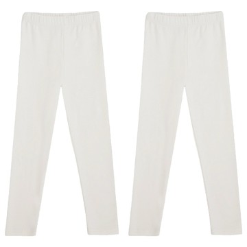 BASE ALPHA ESSENTIALS 兒童款加厚羅紋內搭褲 2件組  140  白色