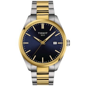 TISSOT 官方授權 PR100 經典簡約石英腕錶-藍x金 錶 手錶 送禮 T1504102204100 / T150.410.22.041.00