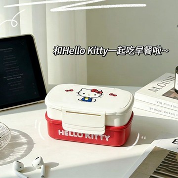 【臺灣-出貨】卡通三麗鷗餐盒Hello Kitty日式便當保鮮盒上班族可微波加熱飯盒