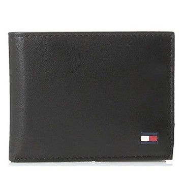 Tommy Hilfiger 2018男時尚Dore雙折黑色皮夾(預購)