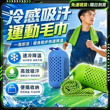 隔日達🧊獨家改版升級款 運動毛巾🧊吸汗毛巾 冰絲毛巾 吸水巾 涼感巾 便攜毛巾 涼感毛巾 瞬涼感毛巾 吸濕排汗 速乾毛巾