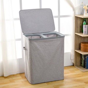 IKLOO_掀蓋式牛津布分類髒衣收納籃(100L大容量)