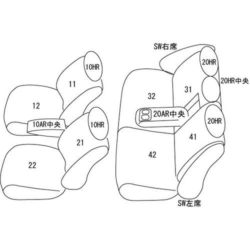 アリオン シートカバー NZT ZRT 260系 H22/12- クラッツィオジュニア