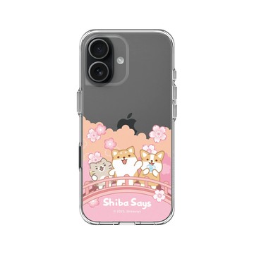 iPhone 17 Clear Case（相機按鈕） 透明 - 柴語錄 Shiba Says - 賞櫻小確幸