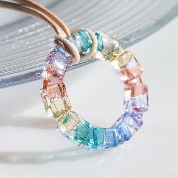 玻璃圓環 (戒指【粉彩】) 項鍊【預訂製作】