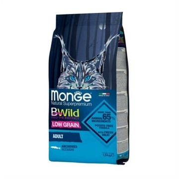 MONGE瑪恩吉BWILD真野低穀-成貓配方(鯷魚) 1.5kg (MB10001) X2包組(下標數量2+贈神仙磚)