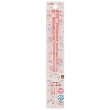 小禮堂 美樂蒂 日本製 壓克力筷 (粉透明款) 4973307-521904