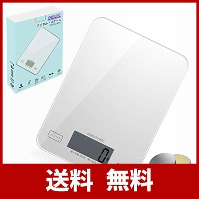 RAWAHOME デジタルスケール キッチンスケール キッチン電子スケール 高精度センサー 電子はかり 計量範囲1g~5kg 多機能 正確 シンプルな