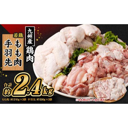 ふるさと納税 九州産 若鶏もも肉(約310g×3袋)・手羽先セット(約500g×3袋) 合計約2.4kg 熊本県菊池市