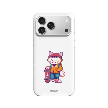 iPhone 17 Pro Max SolidX 白 - Pixel Jeff 皮傑 - 街頭貓貓