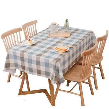 餐桌墊布藝小塊餐飲店臺面布復古格紋轉角桌清新防水方桌布方茶幾1入