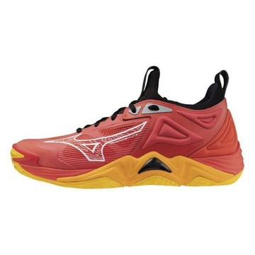 Mizuno Wave Momentum 3 男 排球鞋 運動 訓練 緩震 美津濃 紅黑黃 [V1GA231204]