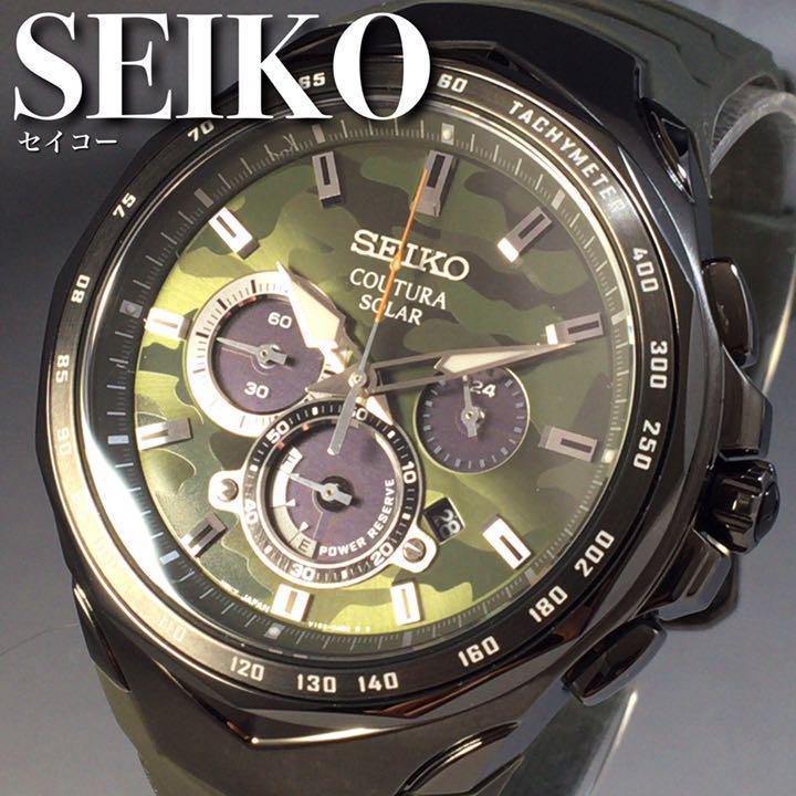 セイコー 定価6万円 SEIKO 海外モデル メンズウォッチ ソーラー 男性用 ...