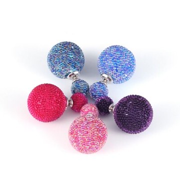 925純銀耳環耳飾-時尚百搭彩珠造型生日情人節禮物女飾品5款73dy132【獨家進口】【米蘭精品】