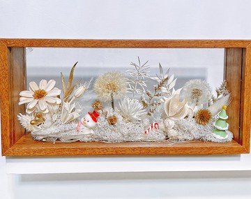 永生花實木相框 蒲公英 小夜燈