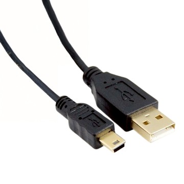 Cable USB 2.0 A公 Mini 5Pin 傳輸線 3M  黑色  1條