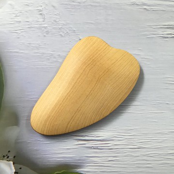 台灣檜木臉部按摩刮痧板 編號F17