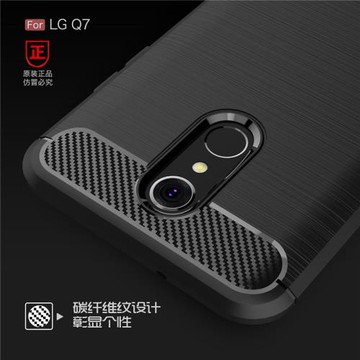 LG Q7 Dual/Q610EMW/NM/FS/ZM碳纖維軟硅膠防摔滑手機殼保護套女