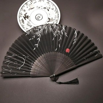 扇子男生霸氣防身古風折扇易開合金屬折扇鈦合金扇子手抓防身神器