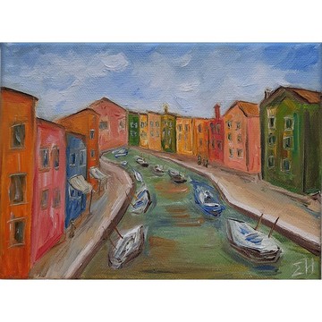 威尼斯油畫 義大利油畫 布拉諾繪畫