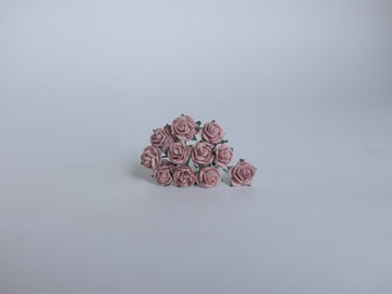 紙花，100 朵桑葚 DIY 玫瑰供應尺寸 0.8 公分。塵土飛揚的粉紅色。