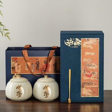 傳承茶葉包裝盒密封罐紅茶綠茶龍井白茶藥材儲存罐陶瓷茶葉罐禮盒
