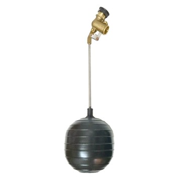 水塔浮球進水器 台灣製造 全銅進水本體 四分(1/2)  2 x 45cm  黑色  1個
