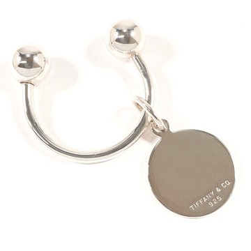 【日本直送 二手美品】蒂芙尼 TIFFANY&Co. 圓形 標籤 鑰匙圈 鑰匙扣 銀 925 拋光處理