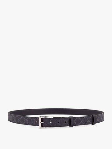 Gg supreme fabric and leather belt - GUCCI - gender_Man