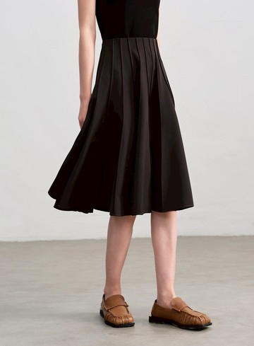 復古拼接傘狀裙