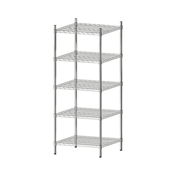 dayneeds 荷重型60x60x150五層插管電鍍波浪架 鐵架 層架 收納架 廚房架 置物櫃