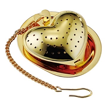 SALUS 佐藤金屬 懸掛式濾茶器 貝殼 57 x 45 x 20mm  古典金  1個