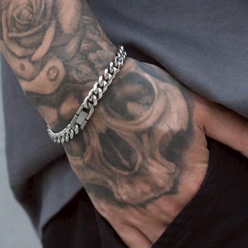 ［萬人街選物］A10  古巴手鍊 古巴 手鍊 鈦鋼 銀飾 飾品 手環 配件 鋼飾 穿搭 時尚 嘻哈 饒舌 古巴飾品