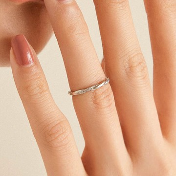 vacanza｜純銀｜樹藤碎鑽‧純銀戒指  #聖誕交換禮物