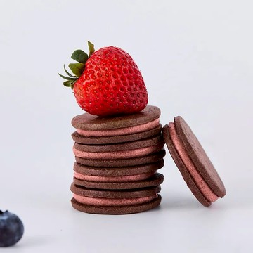 【ELLESHOP】聖誕禮物、交換禮物、鐵盒餅乾、常溫禮盒 🍪 Jonquil-野莓可可小圓餅