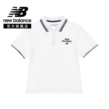 【New Balance】 NB 童裝短袖上衣_中性_白色_7FG2106WWT
